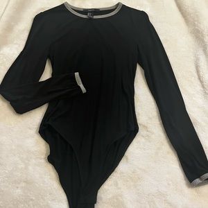 Black long sleeve body suit